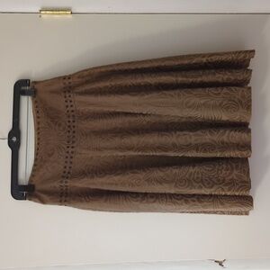 Vertigo A line brown ultrasuede skirt